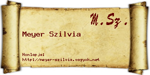 Meyer Szilvia névjegykártya