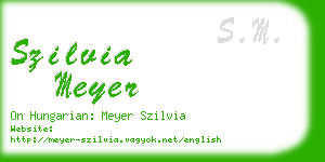 szilvia meyer business card